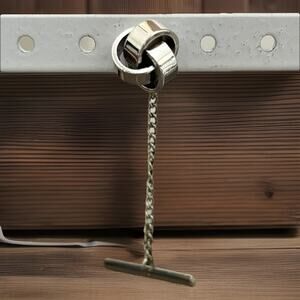 Vtg Silver Tone Knott Tie Tac. Marked Japan